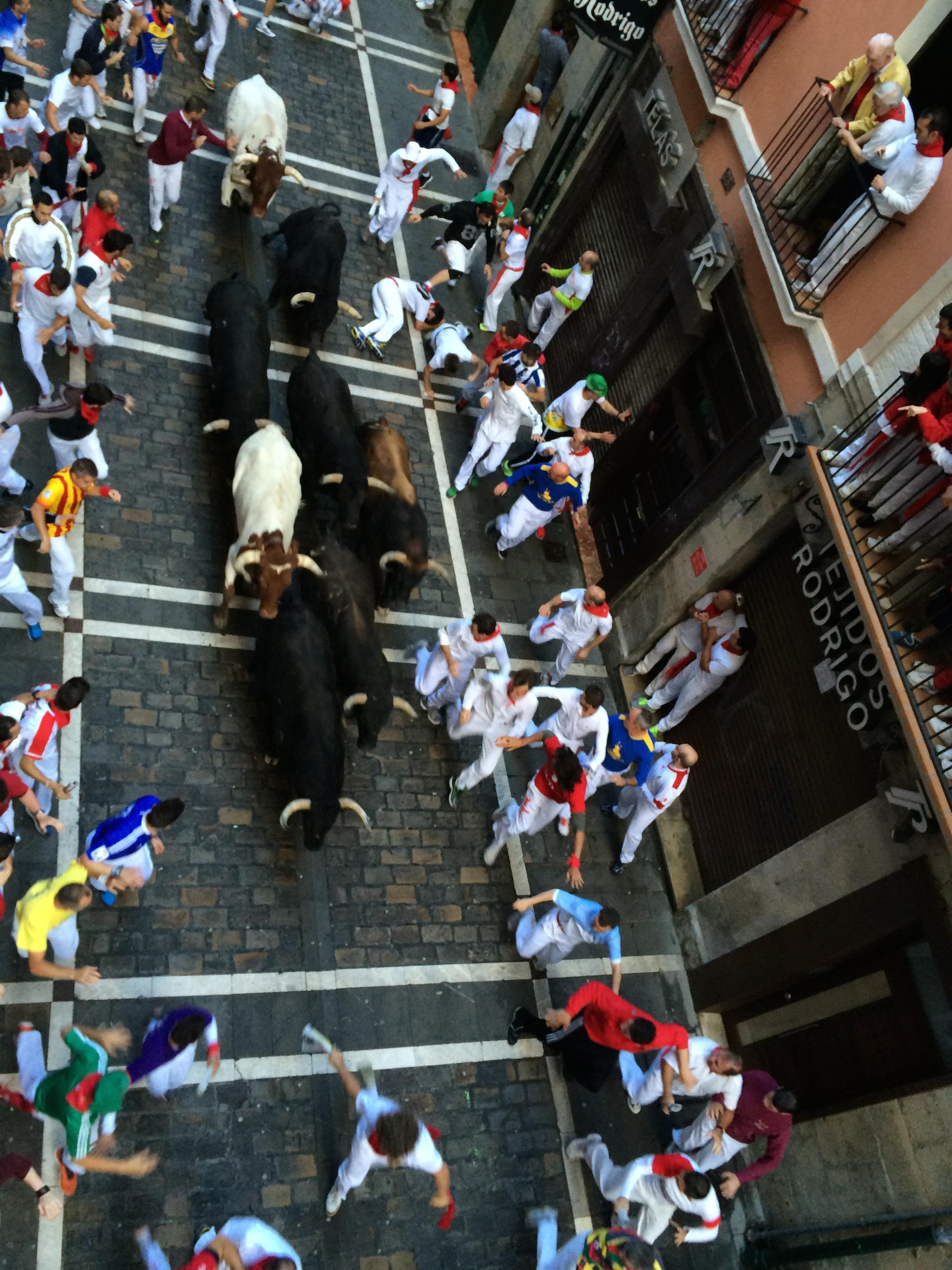 Gran Hotel La Perla Памплона Екстер'єр фото The bull run in Pamplona